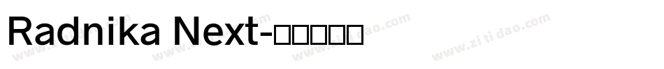 Radnika Next字体转换